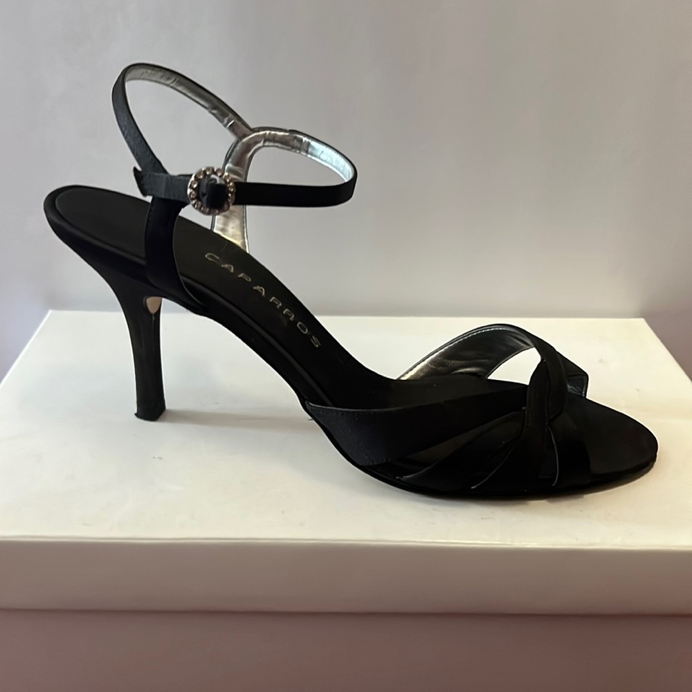 Caparros Black Strap Heel
